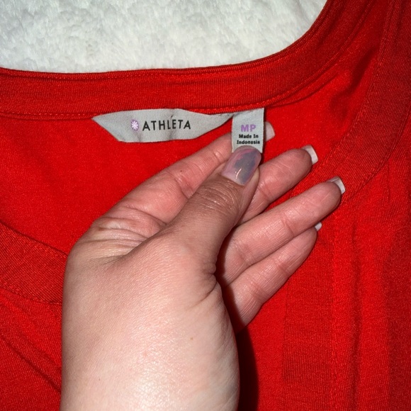 Athleta Red Midi Dress Size Medium - Picture 7 of 9